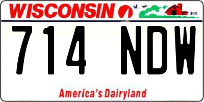 WI license plate 714NDW