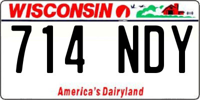 WI license plate 714NDY