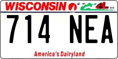 WI license plate 714NEA