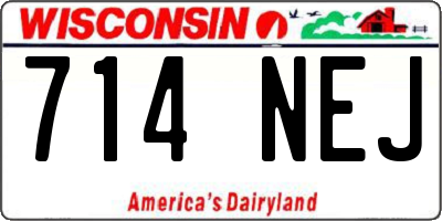 WI license plate 714NEJ