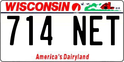 WI license plate 714NET