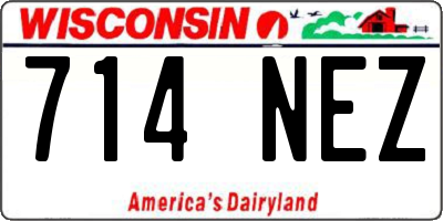 WI license plate 714NEZ