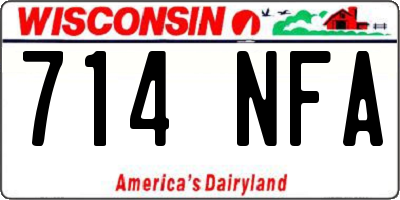 WI license plate 714NFA