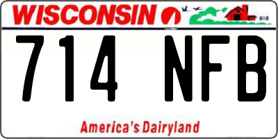 WI license plate 714NFB