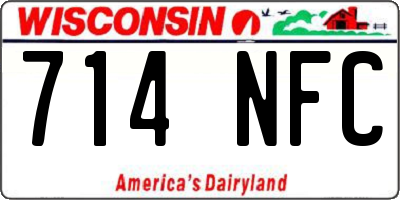 WI license plate 714NFC