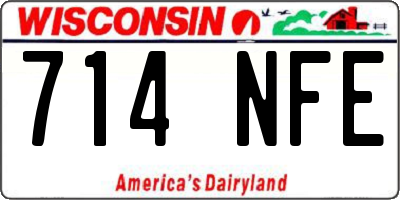 WI license plate 714NFE