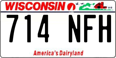 WI license plate 714NFH