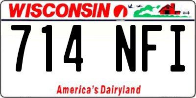 WI license plate 714NFI