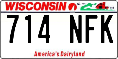 WI license plate 714NFK
