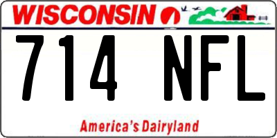WI license plate 714NFL