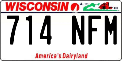 WI license plate 714NFM