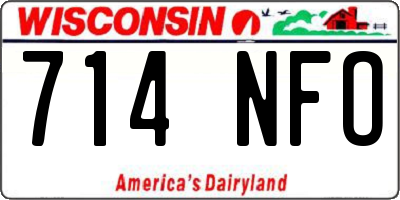 WI license plate 714NFO