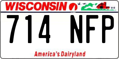 WI license plate 714NFP