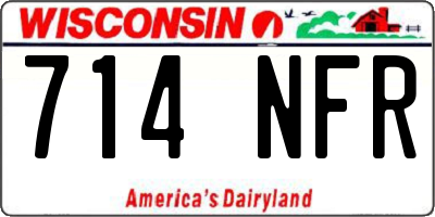 WI license plate 714NFR