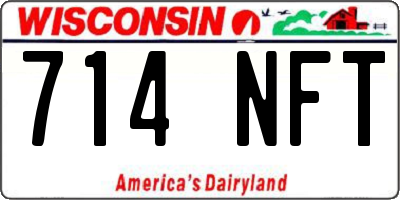 WI license plate 714NFT