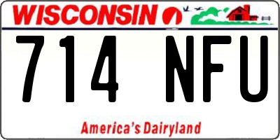 WI license plate 714NFU