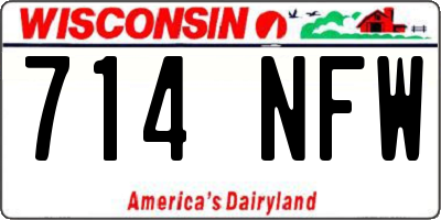 WI license plate 714NFW