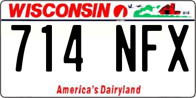WI license plate 714NFX