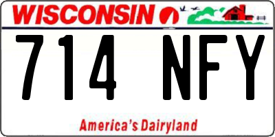 WI license plate 714NFY