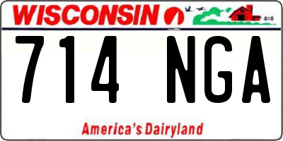 WI license plate 714NGA