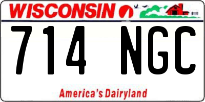 WI license plate 714NGC