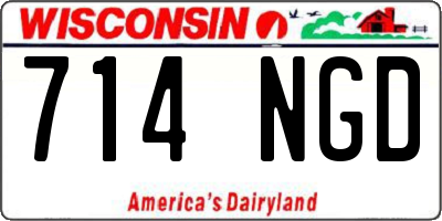WI license plate 714NGD