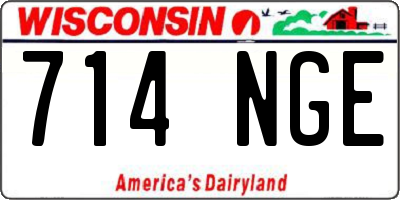 WI license plate 714NGE