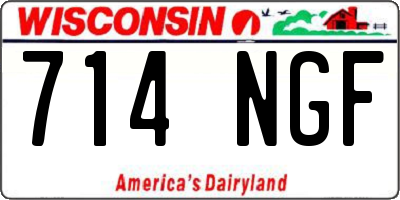 WI license plate 714NGF