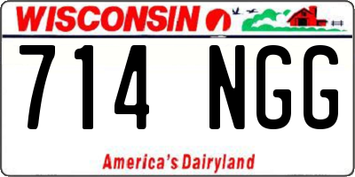 WI license plate 714NGG