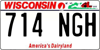 WI license plate 714NGH