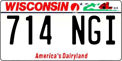 WI license plate 714NGI