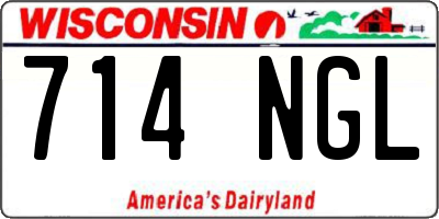 WI license plate 714NGL
