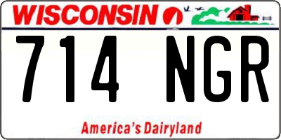 WI license plate 714NGR