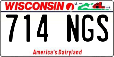 WI license plate 714NGS