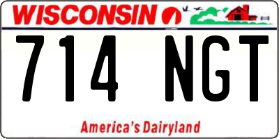 WI license plate 714NGT