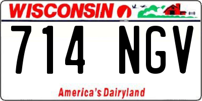 WI license plate 714NGV