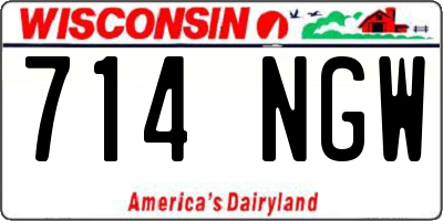 WI license plate 714NGW
