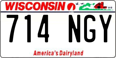 WI license plate 714NGY