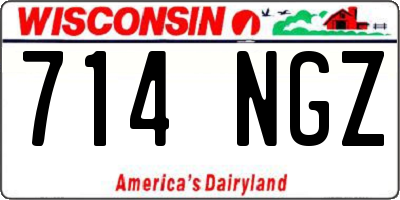 WI license plate 714NGZ