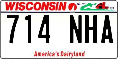 WI license plate 714NHA