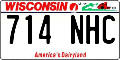 WI license plate 714NHC