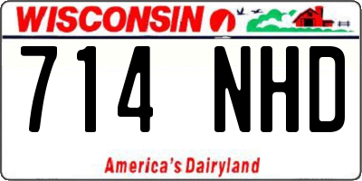 WI license plate 714NHD