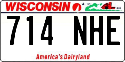WI license plate 714NHE