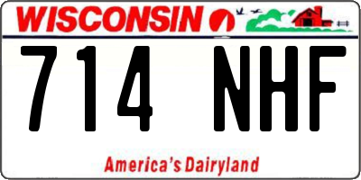WI license plate 714NHF