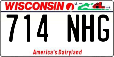 WI license plate 714NHG