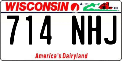WI license plate 714NHJ