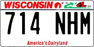 WI license plate 714NHM