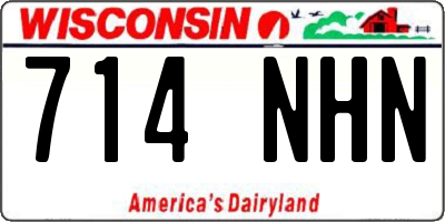 WI license plate 714NHN