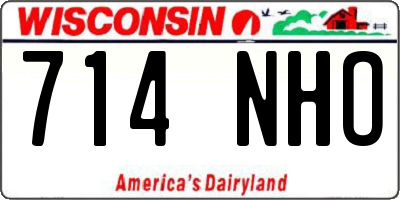 WI license plate 714NHO