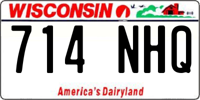 WI license plate 714NHQ